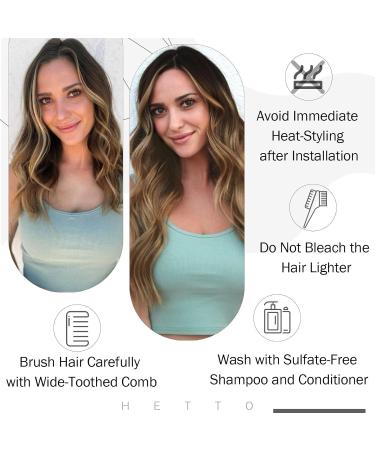 Hetto Treat Remy Real Hair Extensions - Black Balayage & Ombre #1B/6/27 - 80g 35cm - Premium Quality for Effortless Style - Buy Online on GoSupps.com