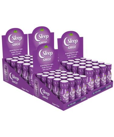 ALFA VITAMINS Sleep Shot Contains 10 MG of Melatonin, Vitamin B6, L-Theanine for Healthy Sleep & Night time Routine- 2.4oz Shot Bottle - 80 Pack