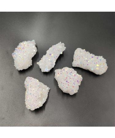 Crystal Rough Natural White Angel Aura Quartz Electroplating White Crystal Cluster Colorful Point Geode Enegry Crystals Decor (Size : 30g) - Buy Online on GoSupps.com