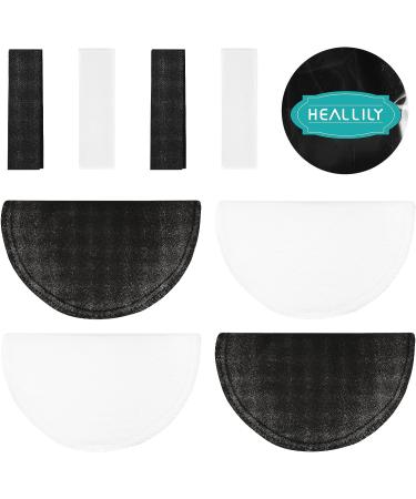 Heallily 2 Pairs Sponge Shoulder Pads Sewing Set-in for Jacket Blazer T-Shirt Dress, 1cm (Black White) - Buy Online on GoSupps.com
