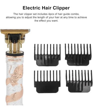Ghzste Rechargeable Electric Hair Trimmer Powerful Motor Hair Care Kit with Guide Comb (White Gold) Gold White - Buy Online on GoSupps.com