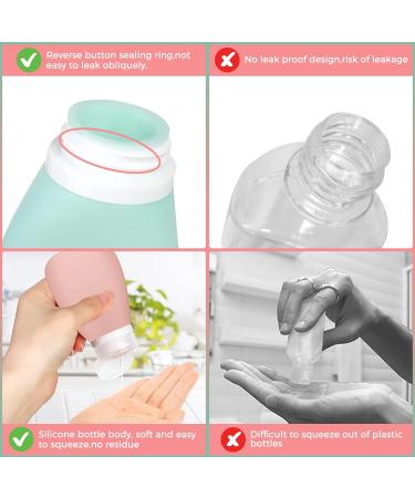 14 Pack Leak Proof Travel Bottles Set - 3oz Squeeze Bottles for Toiletries - Ideal for Shampoo, Body Wash, Lotion - Travel Size Accessories Kit for Hotel, Gym, Bathroom - Buy Online on GoSupps.com