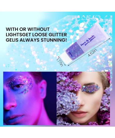 Buy Prreal Body Glitter Gel 50ml - Holographic Face & Body Sequins Chunky Glitter for Nails Hair & Makeup | Festival Shimmer - Buy Online on GoSupps.com