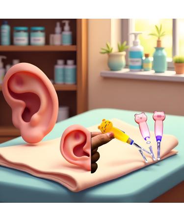 1Pc Cute Flashlight Earpick Earwax Cleaning and Removal Tools Light Led Earpick Wax for Adults and Children Ear Safe - Buy Online on GoSupps.com