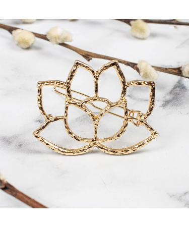 Myga Lotus Flower Metal Hair Clips - Comfortable Snap Lock Ideal for Weddings & Parties - Shop Internationally! - Buy Online on GoSupps.com