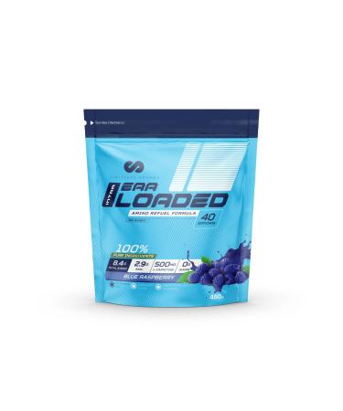 Limitless Pharma EAA Loaded | Intra Workout Essential Amino Acid Supplement | EAAs BCAAs L-Carnitine Electrolytes Sugar Free | Post Workout Muscle Recovery Energy Hydration | 40 Servings (Blue Raspberry)