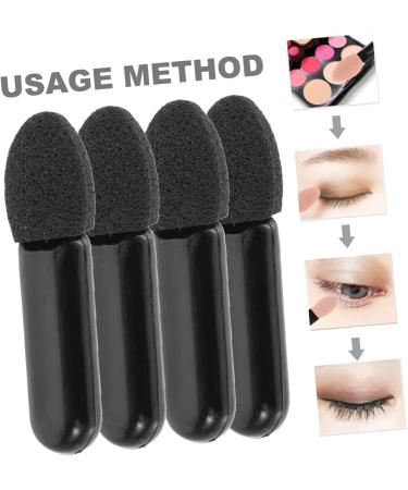 Baluue 500 Pcs Mini Eyeshadow Swab Eyelash Applicator Mini Lip Brush Eyeshadow Sponge Brush Plastic Black - Buy Online on GoSupps.com