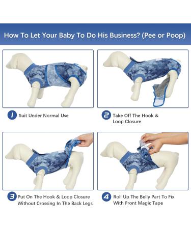 Kuoser Dog Recovery Suit - Postoperative Wound Protection Shirt for Dogs | Soft Breathable & Anti-Lick E-Collar Alternative - XS Blue - Buy Online on GoSupps.com