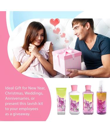 Sweet Pea Bath & Body Kit | 3 Fl Oz Skincare Gift Set | Body Lotion Shower Gel & Fragrance Mist | Perfect for Halloween & Christmas Gifts for Him & Her - Buy Online on GoSupps.com