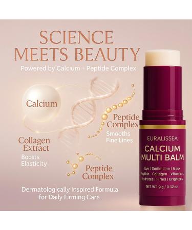 Euralissea Calcium Multi Balm Stick 2 Pcs Calcium Boost Firming for Eyes & Hydrating Treatment with Peptides & Vitamin E All Skin Types - Buy Online on GoSupps.com