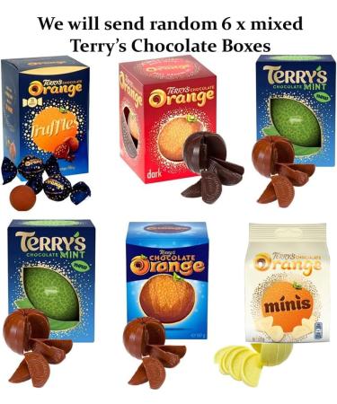 6 x Mixed Terry's Chocolate Orange Selection Gift Boxes - Milk White Dark Mint Truffles Chocolate Boxes - Buy Online on GoSupps.com