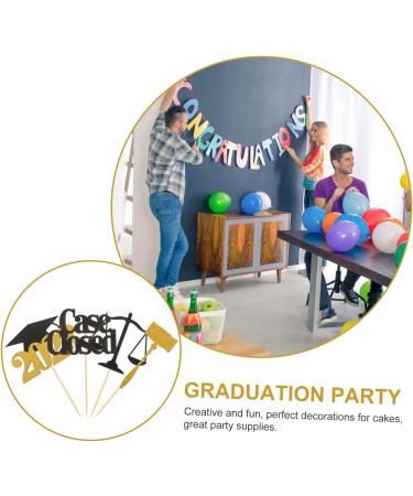 COOLHIYA 24pcs cake supplies graduate law school graduate cake topper paper cup props dessert class of 2022 cake topper graduation party supplies 2023 law major cupcake topper - Buy Online on GoSupps.com