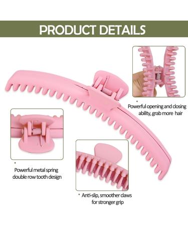 GTILE 12 Pcs Hold Everything Hair Flat Claw Clips for Thick and Thin Hair Strong Clip Double Row with 52 Teeth Straight and Curly Strong Clip Non-Slip (6 Colors) - Buy Online on GoSupps.com