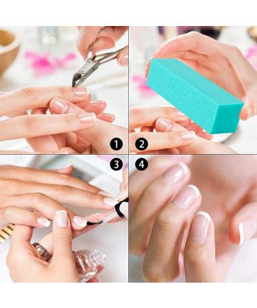 upain 10pcs Nail Sanding Blocks 4 Way Professional Nail Buffer Blocks 120 Grit Nail File Sanding Blocks Acrylic Nail Art Manicure Care Tools - Buy Online on GoSupps.com