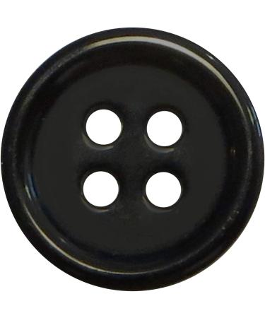 10pcs 1/2 Inch 4-Hole Replacement Buttons - Black Sewing Crafts Button for Coats, Shirts, Pants - Black - Buy Online on GoSupps.com