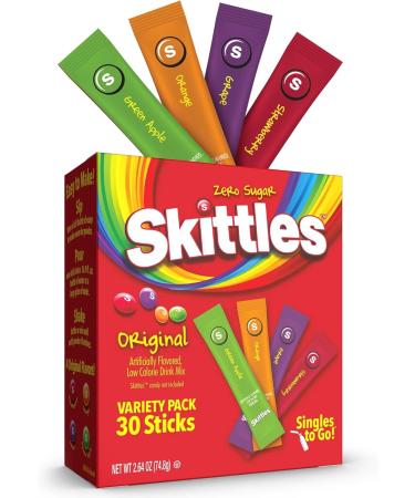 Keto Sensations: Low Carb Zero Sugar Drink Mix - Variety Pack of 2 box of Signles to Go drink Sticks - Nerds Flavor Grape Strawberry Cherry - Skittles Flavor Grape Strawberry Orange Green Apple - 60 Packets total - Comes with 2 Paper Straws and 1 Exclusiv - Buy Online on GoSupps.com