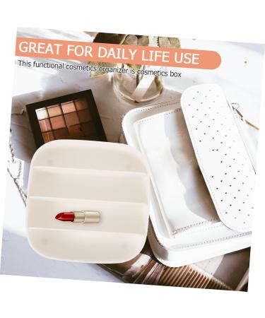 Housoutil Box Makeup Storage Box Eyeshadow Makeup Organizer Makeup Countertop Organizer Bracket Cosmetic 20.6X20X8.6CM White - Buy Online on GoSupps.com