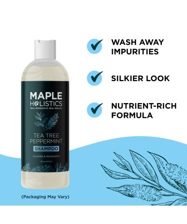 Maple Holistics Tea Tree Shampoo 16 oz â€“ Special Formula for Scalp Relief & Shine - Buy Online on GoSupps.com