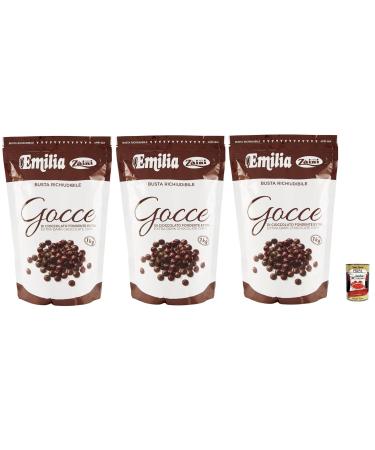 Italian Gourmet E.R. 3 Zaini dark chocolate chips 1000g + gourmet Italian polpa 400g