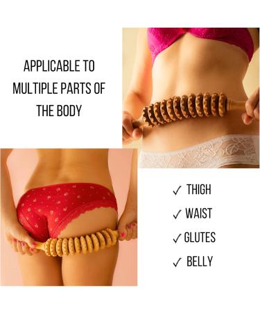 Mr. Woodware Wood Therapy Massage Tools - 2-Piece Lymphatic Drainage Curved Roller & Back Massager Kit for Body Shaping & Sculpting - Maderoterapia Wood Massage Tools - Buy Online on GoSupps.com