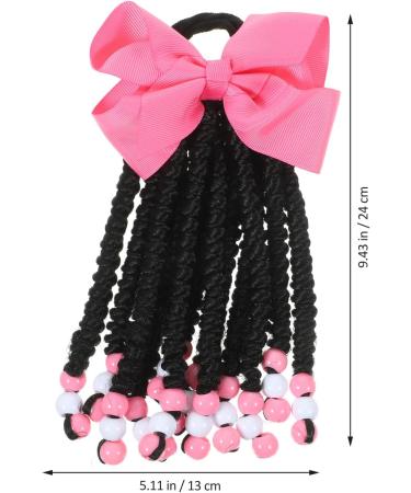 Ponytail Beads and Dreadlocks Fake Braids Color Hair Extensions for Kids Beaded Braided Braids Hair Extensions Kids Ponytail Extension Wig Women's Bow Tie Chemical Fiber Headband As Shown - Buy Online on GoSupps.com