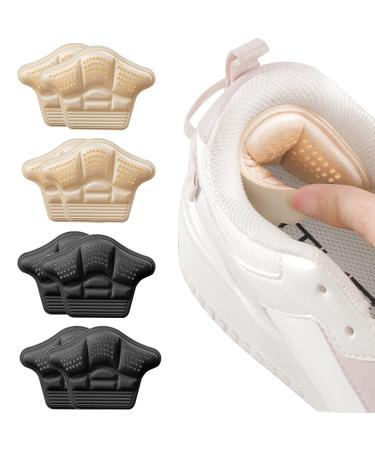 4-6 Pairs Heel Cushion Heel Grip Shoes Too Big Self-Adhesive Heel Cushion Anti-Slip Heel Pads Shoe Insoles for Ladies Liners Heel Blister Protectors for Women Men Fit and Comfort 4 pair style04