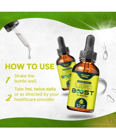 NutraVibe (2 Pack) Lipo Boost LipoBoost Official Liquid Formula for Body Balance Lasting Energy & Active Lifestyle | Easy-to-Use Droppers Simple & Effective Liquid Drops Reviews (60 Servings) - Buy Online on GoSupps.com