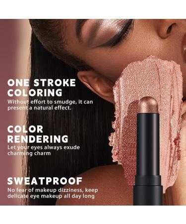 Creamy Eye Shadow Stick - 6 in 1 Eyeshadow Pen - Multi-Use Matte & Shiny Makeup Pencil Eye Base - Intense Day and Evening Look - Buy Online on GoSupps.com