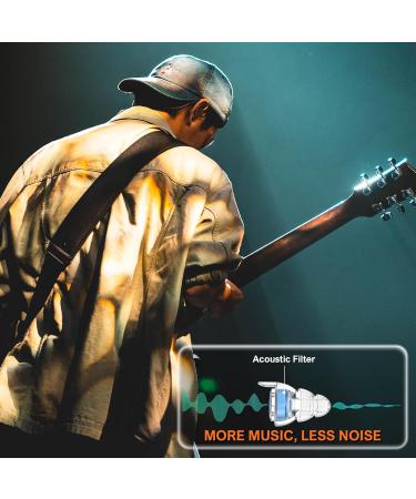 Concert Ear Plugs for Noise Reduction | High Fidelity Silicone Earplugs for Musicians & Events | 2 Pairs | Blue with Diamonds - Buy Online on GoSupps.com