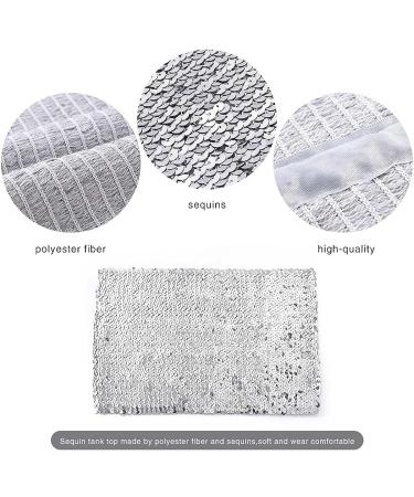 Nicute Women's Sequin Strapless Bra Top - Silver Tube Top for Festivals - Buy Online on GoSupps.com