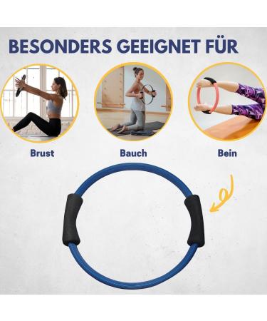 Best Sporting Pilates Power Toning Ring - 37 cm Blue | Medium Resistance Fitness Ring with Foam Handles - Buy Online on GoSupps.com