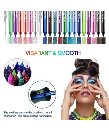 RDGWFB 21 Colors Eyeliner Pen Set - Waterproof Long Lasting Eyeliner Pencil Kit for Professional Eye Makeup - Pearl Eye Liner for Women - Buy Online on GoSupps.com