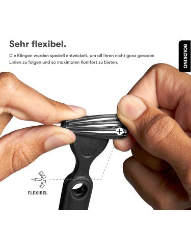 Boldking 3in1 Men's Razor - Flexible Blades for Beard Head and Body Shaving | Ideal for Normal Skin - Includes Suction Cup - Buy Online on GoSupps.com