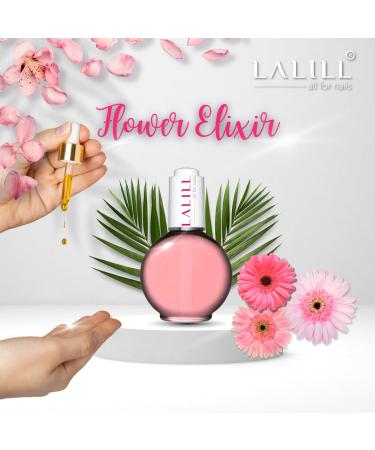 Lalill Nail Cuticle Oil 75ml - Vegan Flower Elixir for Nail Care & Spa Manicure - Nourish Your Nails & Skin with Pipette Applicator - Buy Online on GoSupps.com