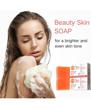 Kojic Acid & Turmeric Soap - Skin Brightening Natural Soap - Kojic Acid Soap with Vitamin C E Hyaluronic Acid Papaya - Gentle Soap Bar for Face and Body Moisturizing - Bar Soap for Acne Dark Spots - Buy Online on GoSupps.com