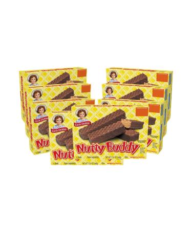 Little Debbie Nutty Buddy Wafer Bars, Crunchy Wafer Bars Layered with Peanut Butter Creme and Covered in Fudge (8 Boxes), Brown - Buy Online on GoSupps.com