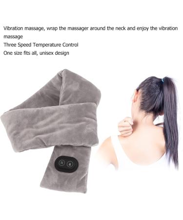 Electrically Heated Neck Scarf - Vibration Massage Double-Sided Velvet Unisex Design Relief from Neck Pain - Golden Nerz Fleece - Buy Online on GoSupps.com