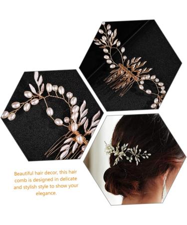 MAGICLULU Piece Pearl Hair Comb Tiara Wedding Hair Comb Pearl Hair Accessories Pearl Wedding Hair Wedding Accessories for Brides Bridal Hair Comb Hair Topper Alloy Manual Bridesmaid Beads - Buy Online on GoSupps.com