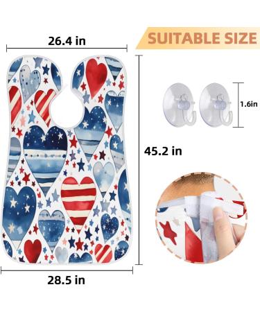 American Independence Day Beard Bib Apron - Men's Hair Catcher for Shaving Perfect for Father's Day Christmas & Anniversaries - Buy Online on GoSupps.com