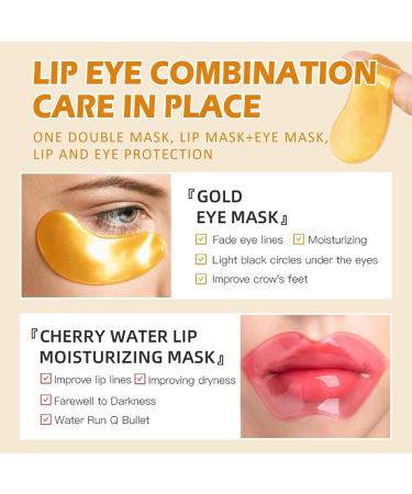 30 Pairs 24K Gold Gel Under Eye & Lip Masks - Collagen Patches for Puffy Eyes Fine Lines & Dark Circles - Nourishing Moisturizing & Rejuvenating - Buy Online on GoSupps.com