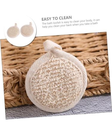 GLEAVI 4 Pcs Bath Towel & Scrubber Set - Natural Loofah Sponges & Back Scrubber for Shower - Bath Supplies for a Relaxing Experience - Buy Online on GoSupps.com