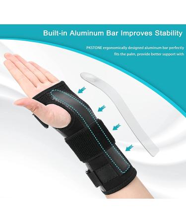 Wrist Splint for Carpal Tunnel Syndrome - PKSTONE Adjustable Compression Wrist Brace for Arthritis, Tendonitis, Sprains - Pain Relief for Right and Left Hand - SM (Pack of 1) - Buy Online on GoSupps.com