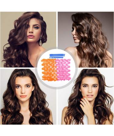 URAQT Hair Rollers for Long Hair 24Pcs 50cm Hair Curlers No Heat Spiral Curls Wave Hair Curlers Styling Kit with Styling Hooks for Women Girl Healthy DIY Hairstyle 50 cm (Pack of 24) - Buy Online on GoSupps.com