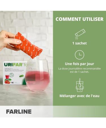 Sensilab Urifar Forte | Delicious strawberry drink made from D-Mannose Vitamin A Hibiscus and Cherry extract for the urinary tract | 28 bags - Buy Online on GoSupps.com