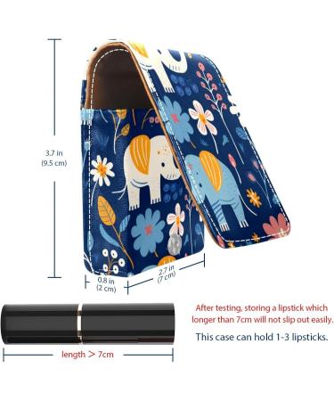 Travel Lipstick Organizer Case - Portable Makeup Bag with Mirror | Cute Elephant Design | International Shipping Available - Buy Online on GoSupps.com