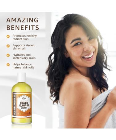 33rd PARALLEL | Golden Jojoba Oil (8 oz) Cold Pressed & Unrefined Non-GMO 100% Pure & Natural Hexane Free | Moisturizing Oil for Skin Face Hair & Nails | 8 FL OZ - Buy Online on GoSupps.com