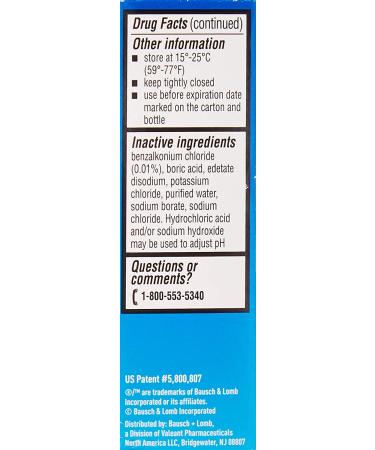 Bausch & Lomb Eye Drops for Dry Eyes & Redness Relief - 0.5 Fl Oz (Pack of 3) - Buy Online on GoSupps.com