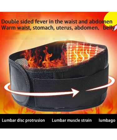 Self-Warming Lumbar Pest Belt | Double Compression Back Support for Men & Women | Magnetic Therapy Waist Belt - XXL Black (90-105kg) for Pain Relief - Buy Online on GoSupps.com