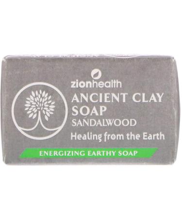 Zion Health Ancient Clay Soap Sandalwood 6 oz (170 g)