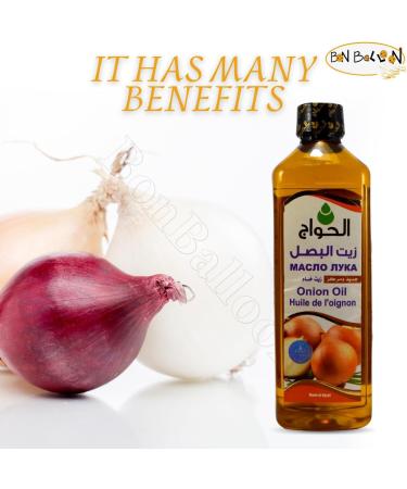 bonballoon Pure Natural Onion Oil Elhawag Cold Pressed Al Hawaj Original El Hawag For Skin And Hair Non Gmo No Additives Kosher Halal (1 Pack 16.90 oz / 500 ml)  - Buy Online on GoSupps.com